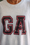 distressed vintage UGA gameday graphic tee