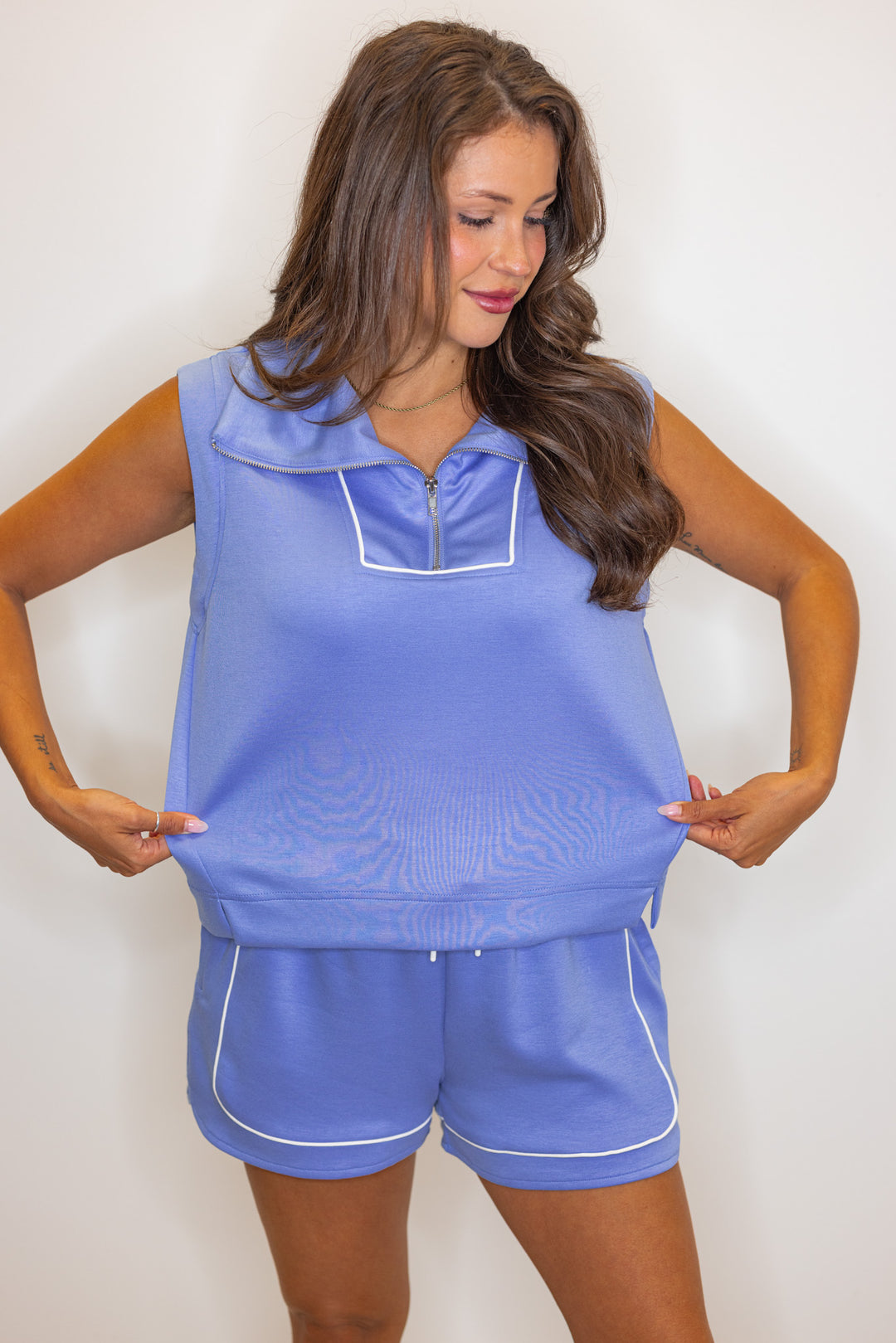 Umgee periwinkle scuba matching set