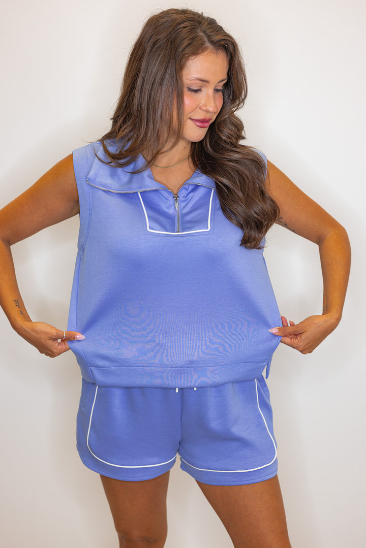 Umgee periwinkle scuba matching set