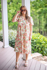 umgee plus size floral midi dress