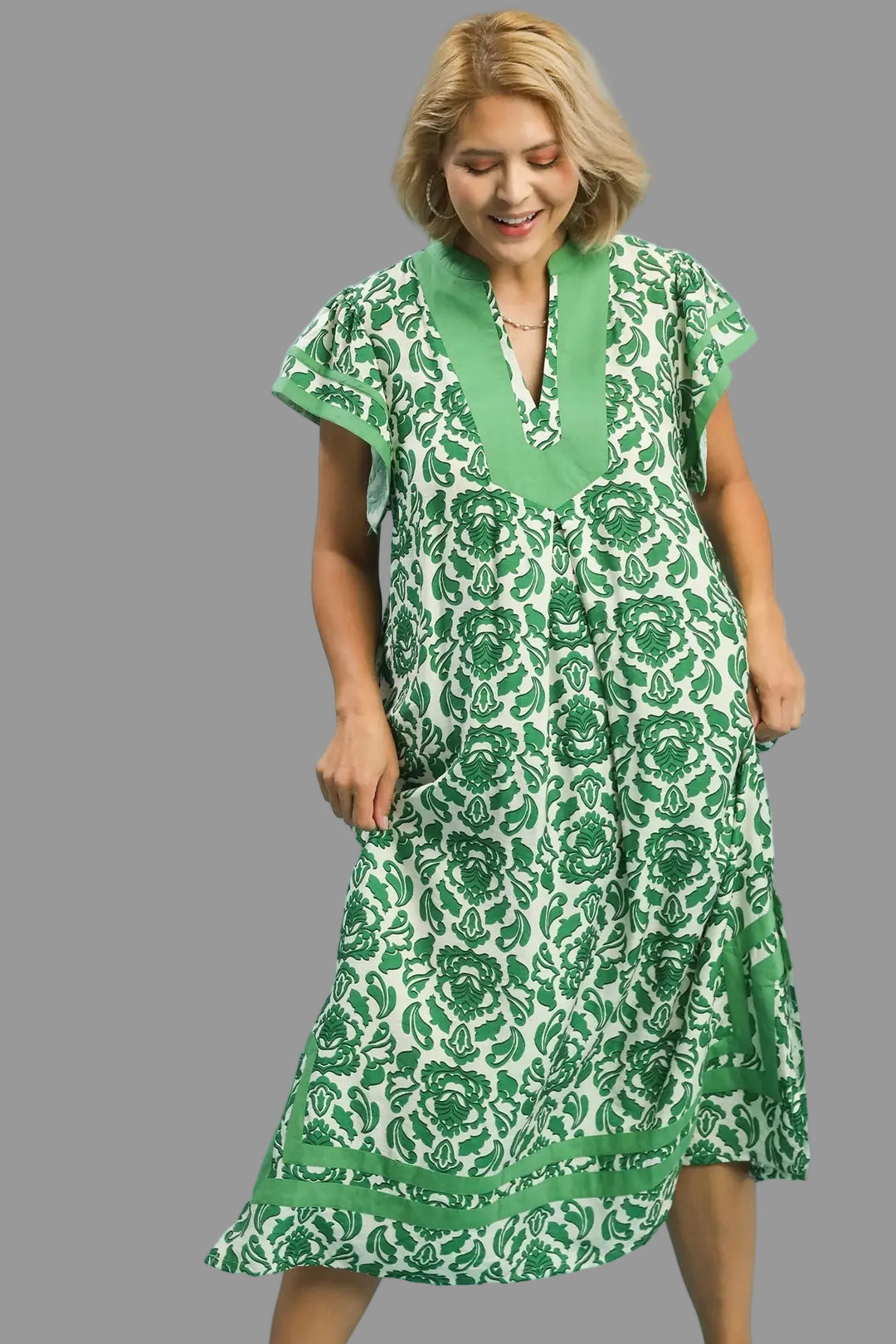 umgee plus size women's floral dress
