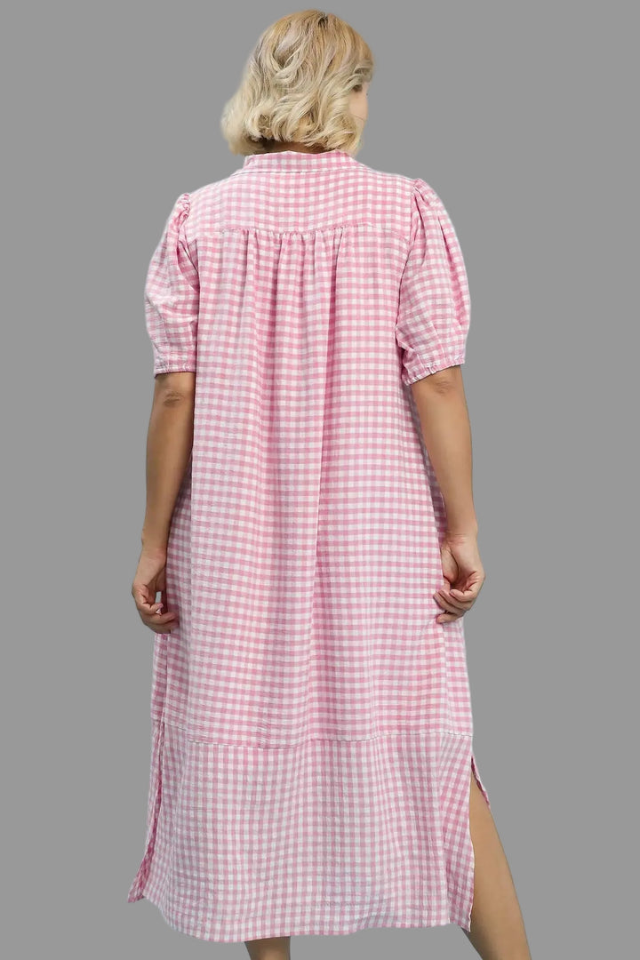 women's plus sizes umgee gingham dress back