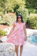 umgee plus size coral dress