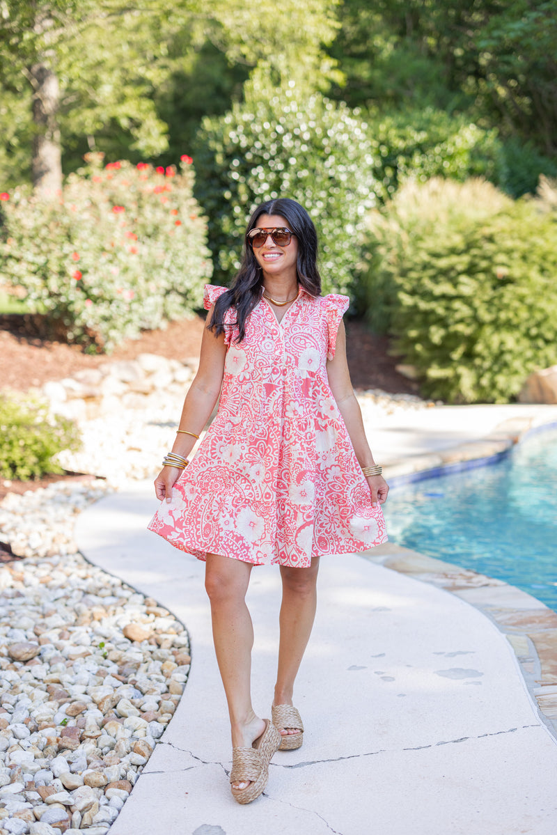 umgee plus size coral dress