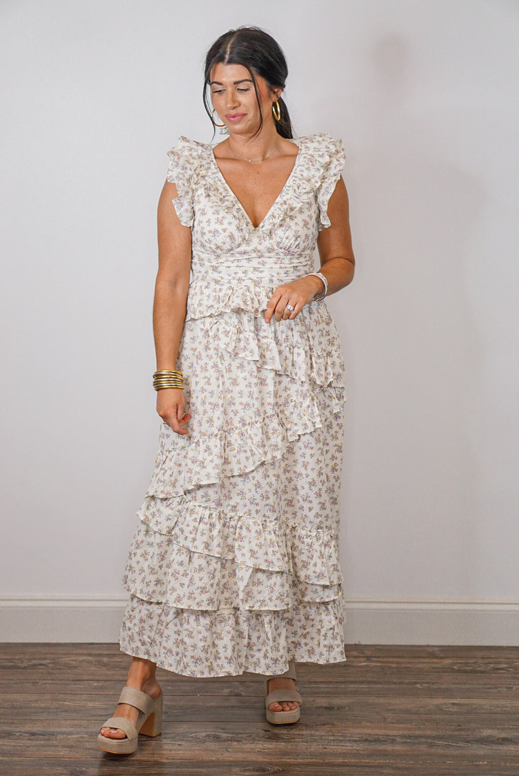 floral boho southern style maxi dress