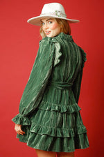 velvet green christmas pictures dress