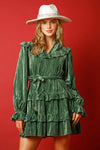 velvet green christmas pictures dress