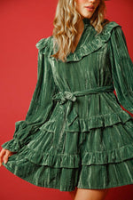 velvet green christmas pictures dress