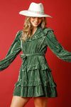 velvet green christmas pictures dress