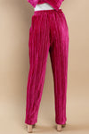 velvet pleated pants