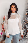 Sweet Elegance Ivory Lace Top