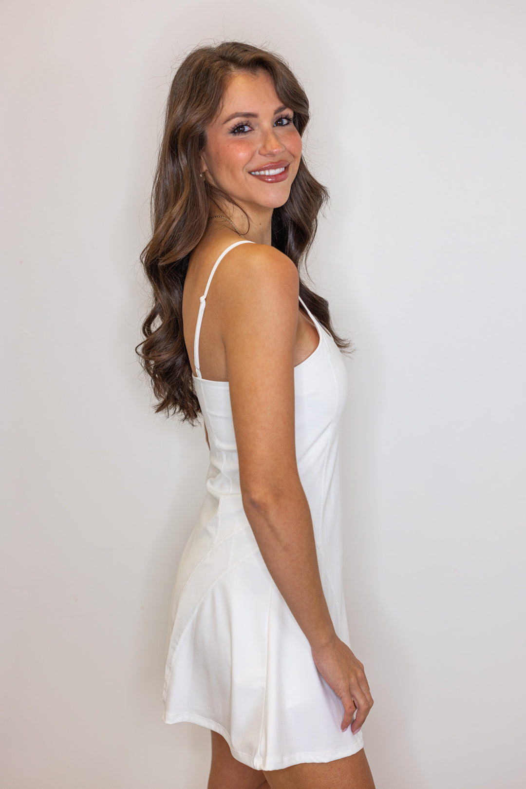 white activewear tennis dress