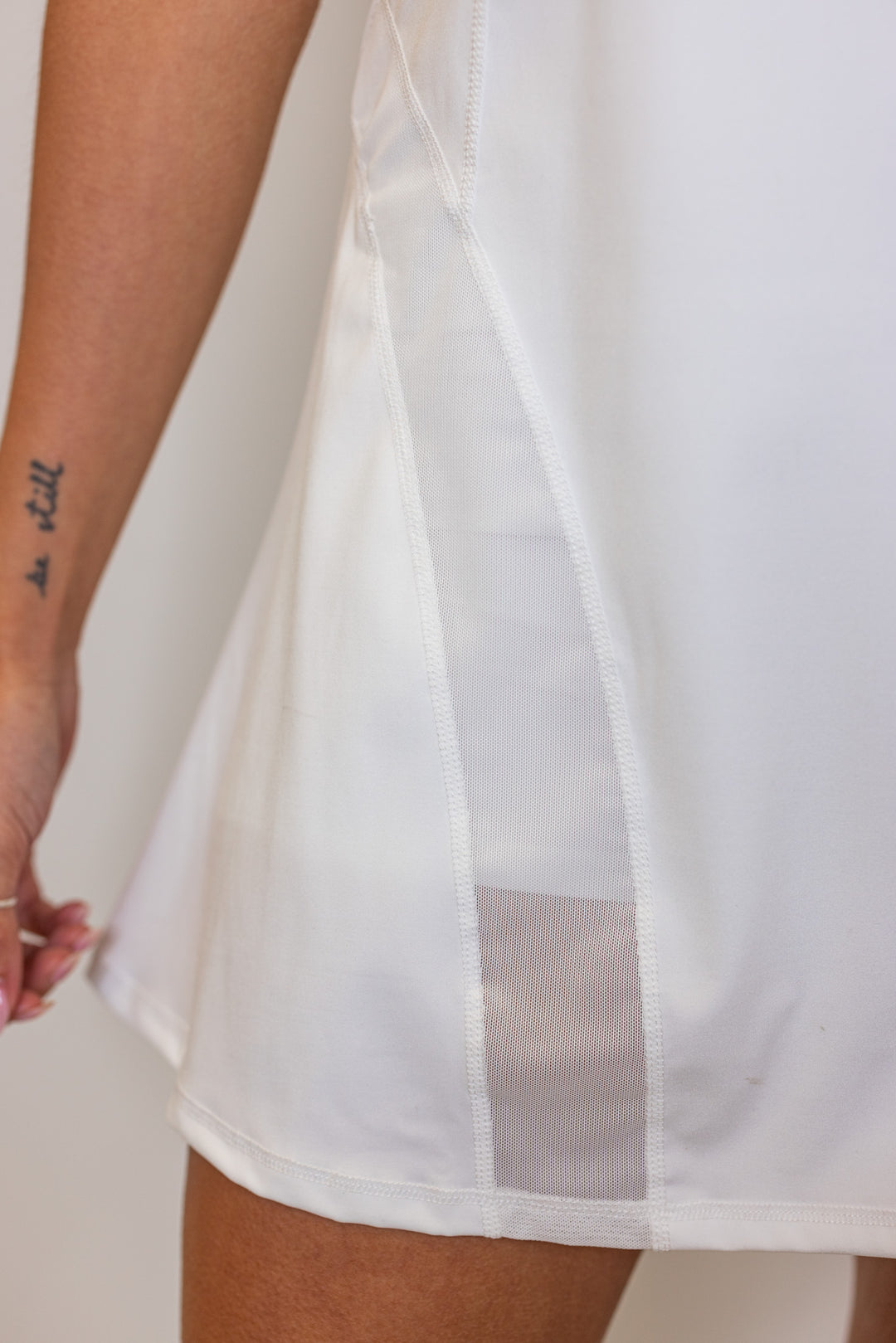 white activewear tennis dress