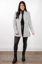 black white tweed blazer