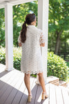 floral lace white bridal shower dress