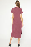 Entro Wine ribbed dress 