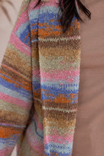 colorful striped sweater cardigan