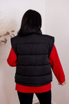 black puffer vest