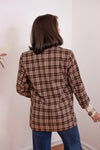 Coffee Dates Brown Plaid Blazer