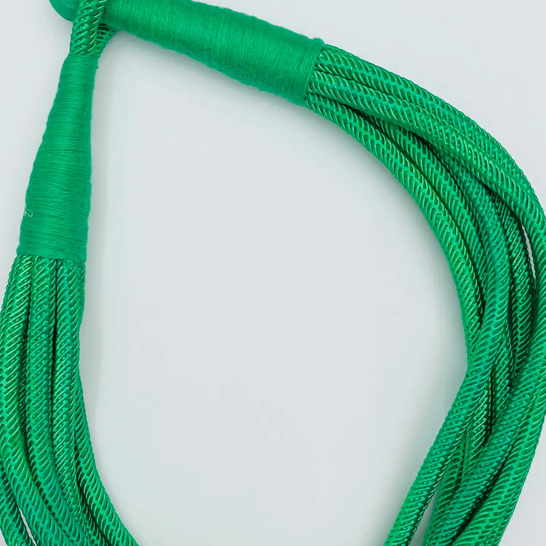 women's rope slub chunky necklace kelly green details