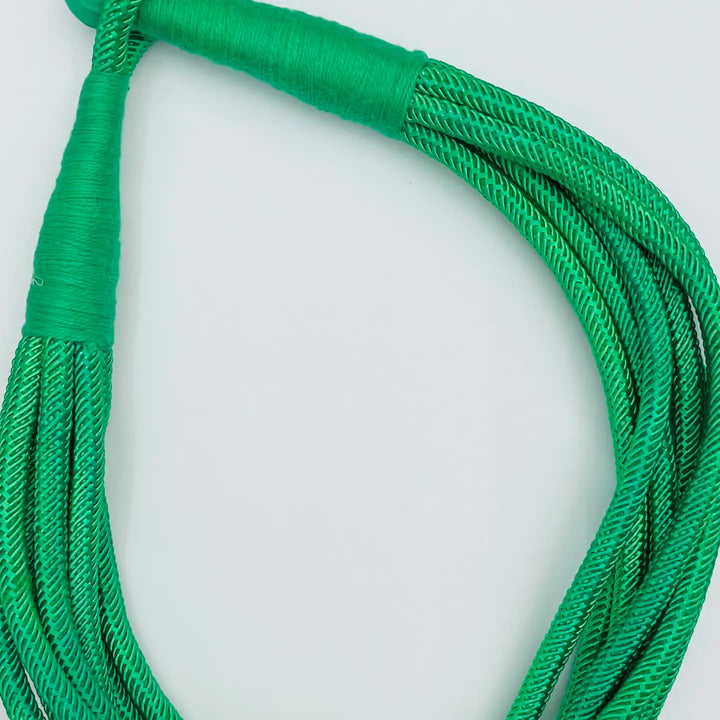 women's rope slub chunky necklace kelly green details