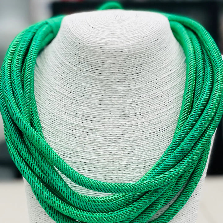 women's rope slub chunky necklace kelly green