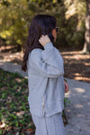 heather grey quarter zip pullover