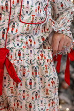 red green Christmas nutcracker pajama set