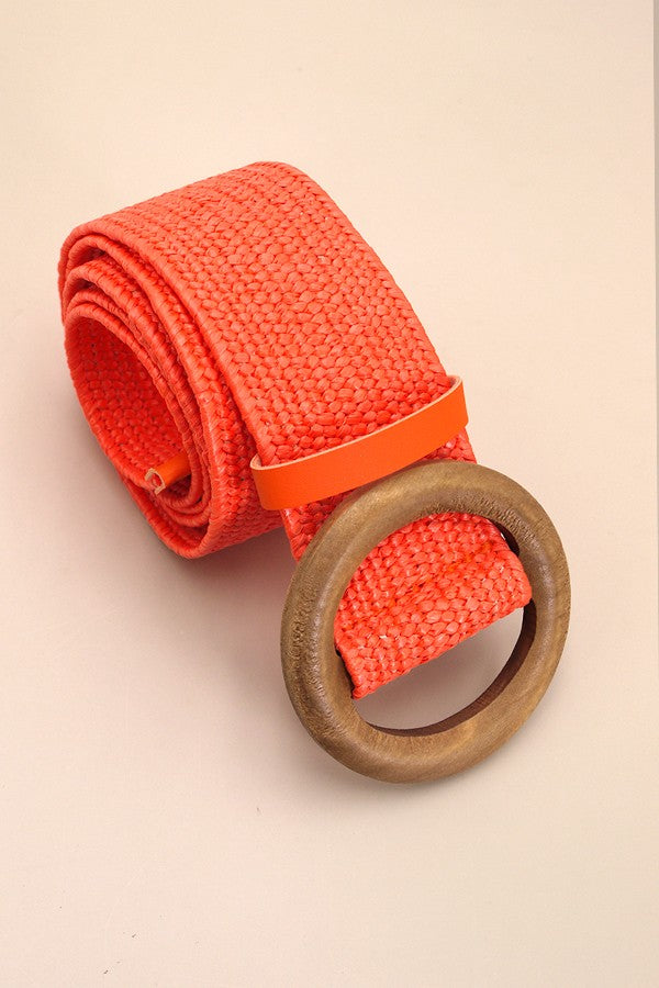 woven orange belt