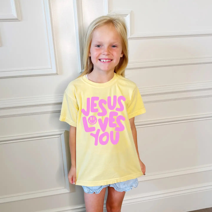 Jesus loves you youth sizes graphic tee