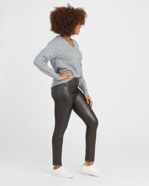 Spanx Leather Like Black Skinny Pants