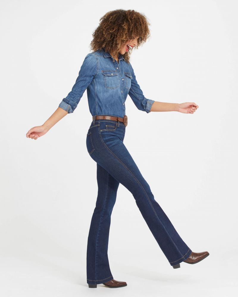 Spanx flare jeans in midnight shade